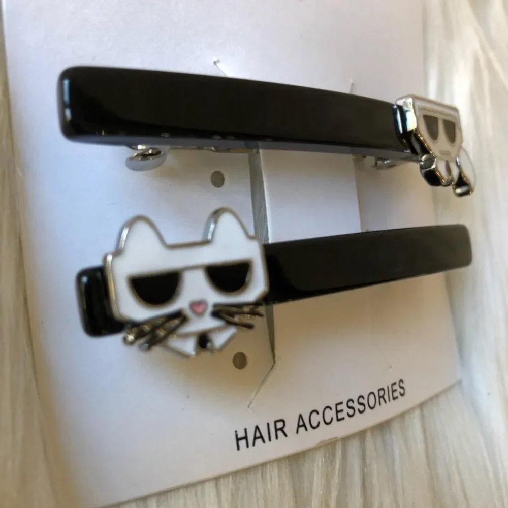 Karl Lagerfeld Charm Hair Barrette Set